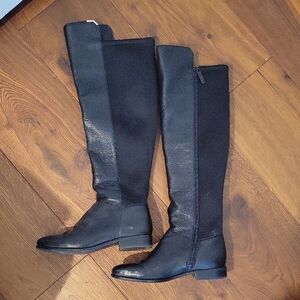 Black leather over the knee boots size 7